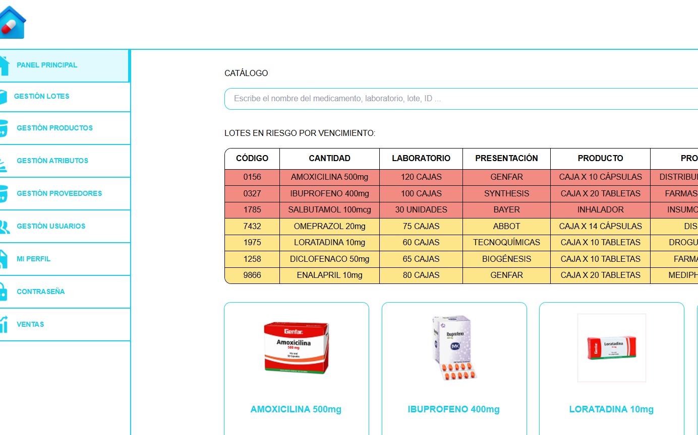 Sistema de gestión para farmacia
